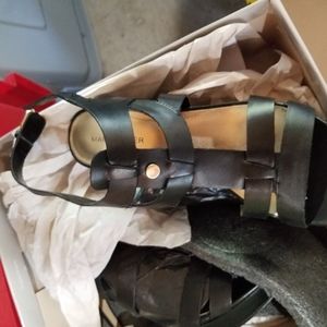 Marc Fisher Black leather sandals size 8